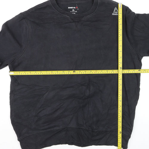 Reebok Men’s Black XL Pullover Sweatshirt Crew Neck Fleece
