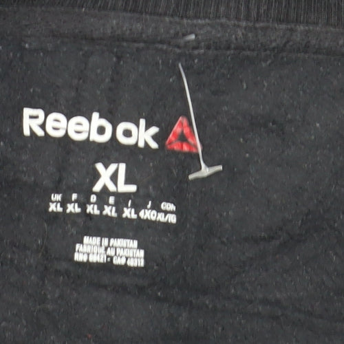 Reebok Men’s Black XL Pullover Sweatshirt Crew Neck Fleece