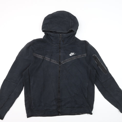 Nike Men's Black Full Zip Hoodie L Lightweight Sportswear