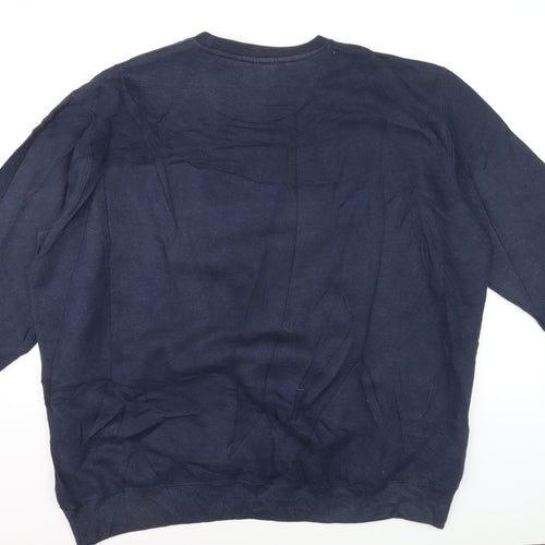 Lambretta Men's Blue 4XL Crew Neck Graphic Pullover Sweatshirt
