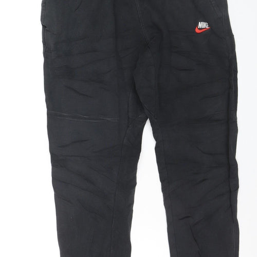 Nike Men's Black Medium Jogger Sweatpants with Drawstring Waist