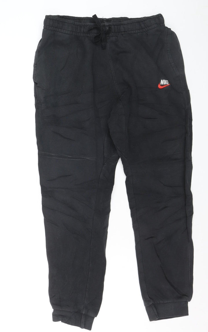 Nike Men's Black Medium Jogger Sweatpants with Drawstring Waist