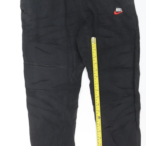 Nike Men's Black Medium Jogger Sweatpants with Drawstring Waist
