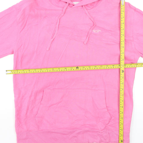 Hollister Womens Pink Pullover Hoodie Medium Cotton Blend Casual