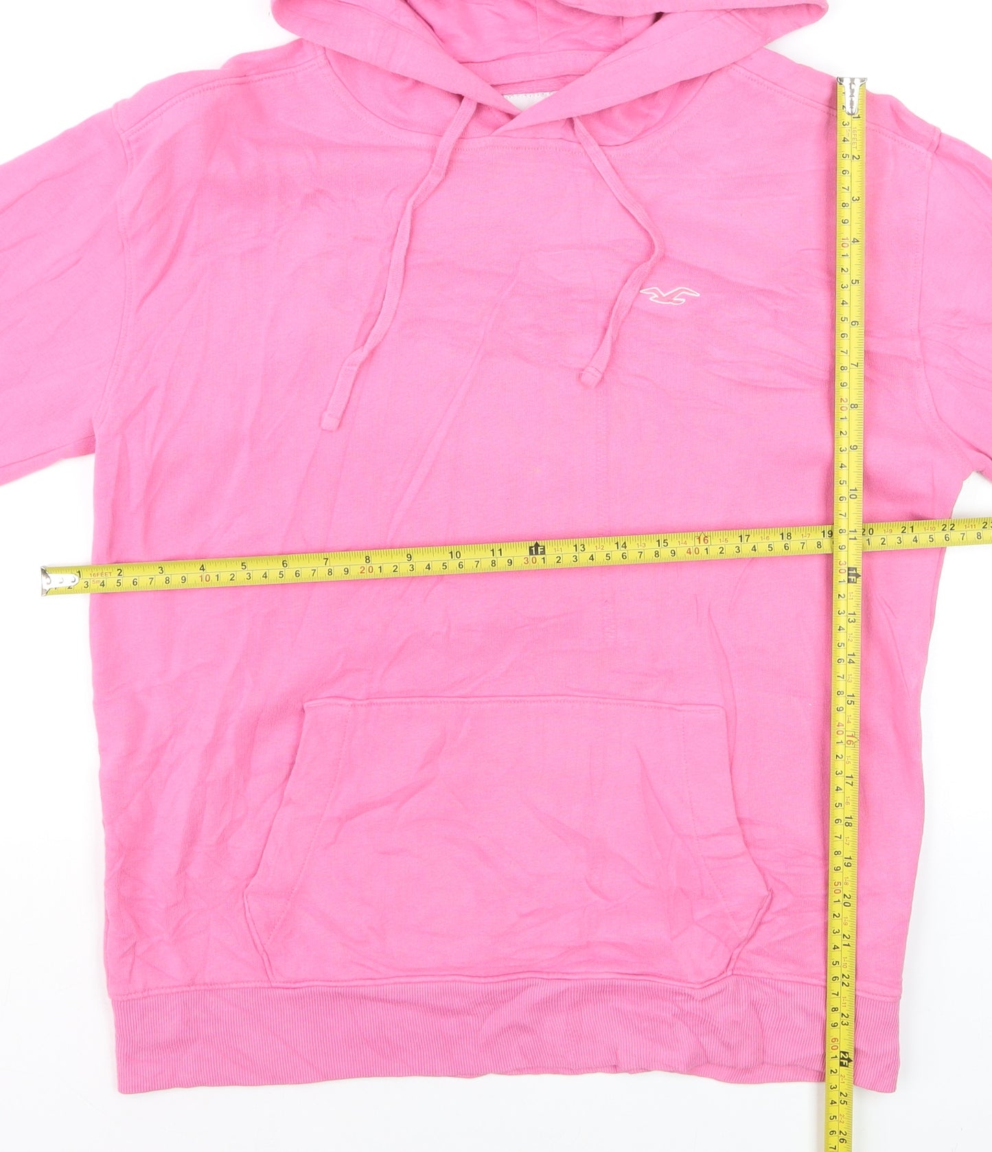 Hollister Womens Pink Pullover Hoodie Medium Cotton Blend Casual