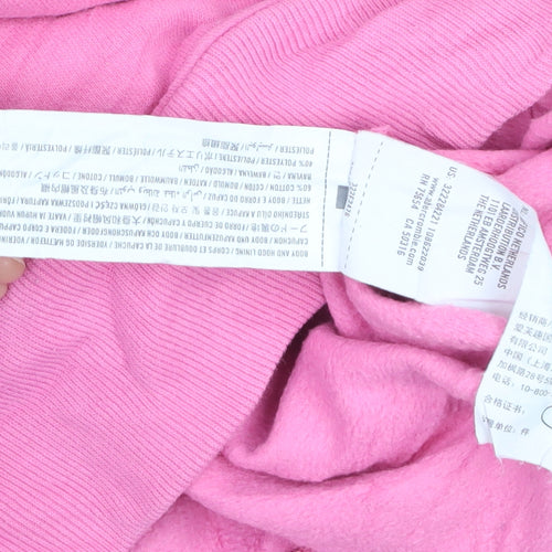 Hollister Womens Pink Pullover Hoodie Medium Cotton Blend Casual
