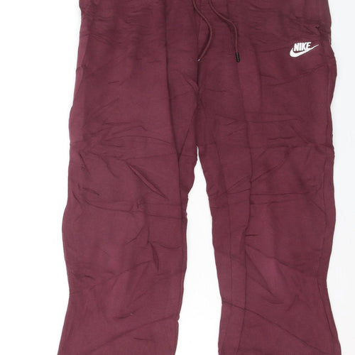 Nike Men's Red Jogger Sweatpants Size M French Terry Activewear