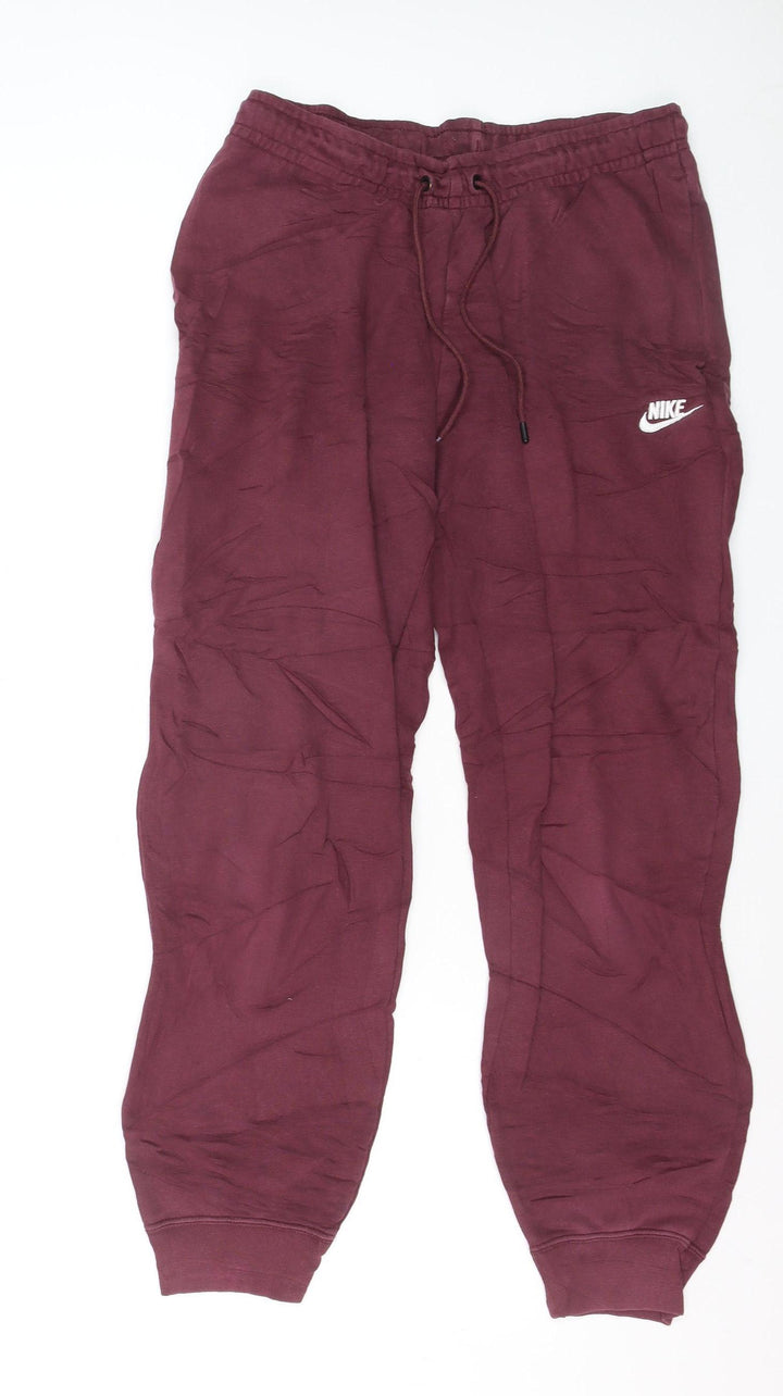 Nike Men's Red Jogger Sweatpants Size M French Terry Activewear