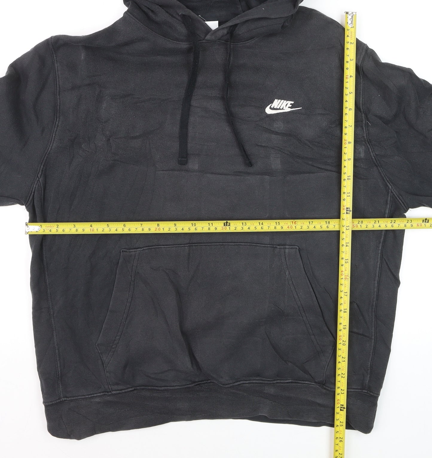 Nike Men’s Black Pullover Hoodie L Regular Fit Fleece Sportswear