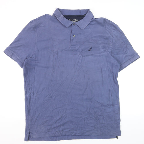 Nautica Men's Blue Classic Fit Performance Polo Shirt XL