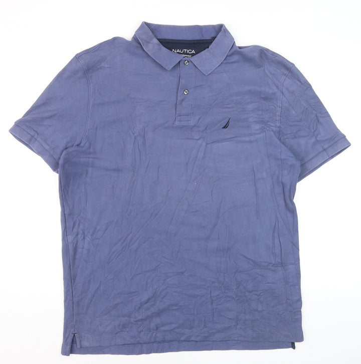 Nautica Men's Blue Classic Fit Performance Polo Shirt XL