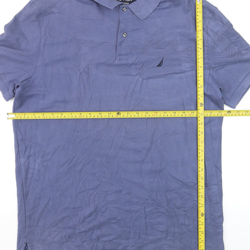 Nautica Men's Blue Classic Fit Performance Polo Shirt XL