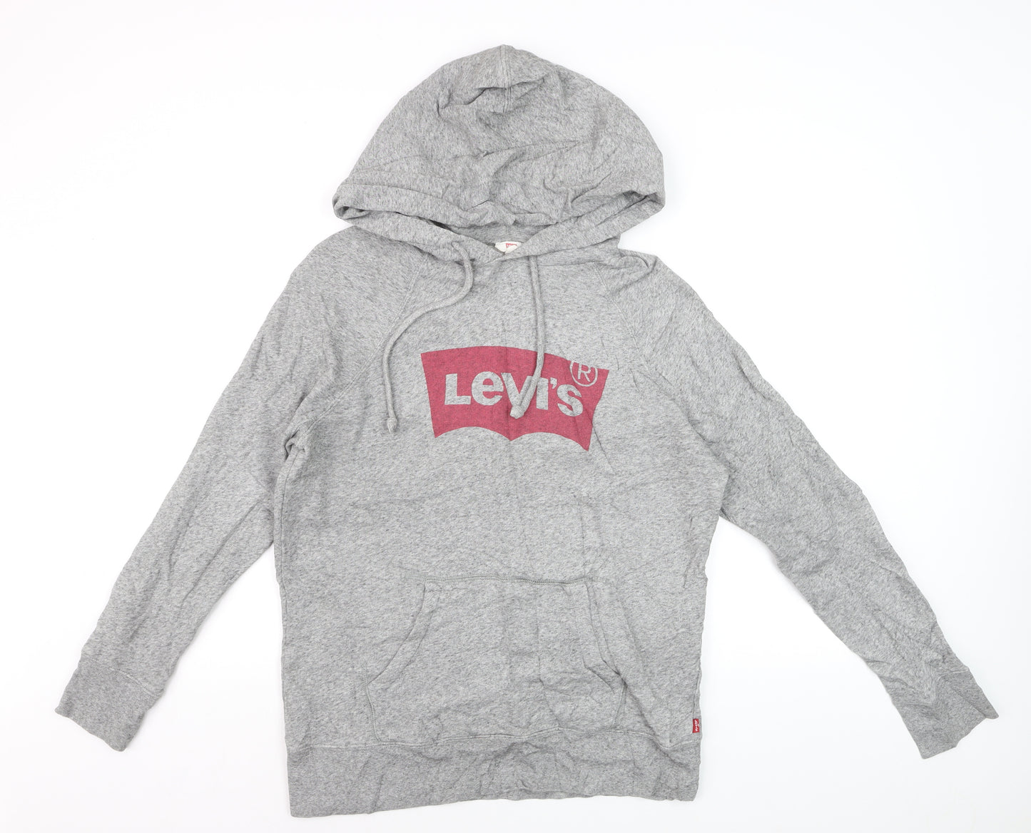 Levi's Men's Grey Pullover Hoodie Small Graphic Print Casual