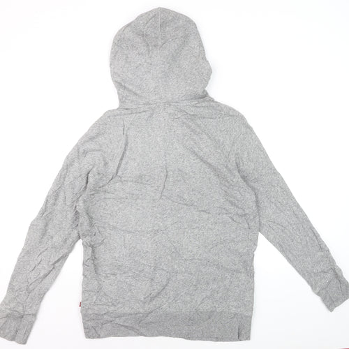 Levi's Men's Grey Pullover Hoodie Small Graphic Print Casual