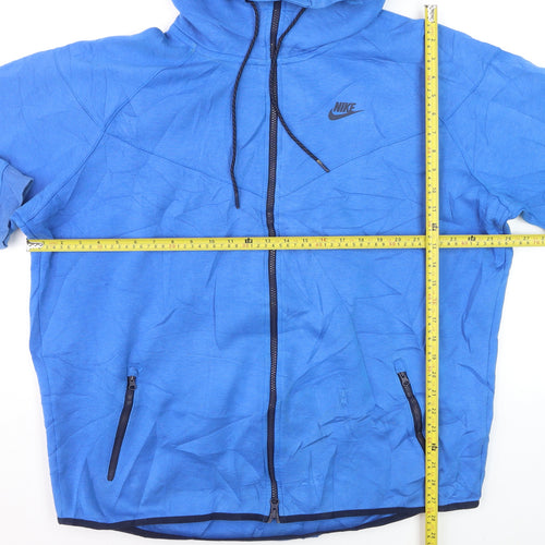 Nike Men's Blue 2XL Full Zip Hoodie Lightweight Sportswear