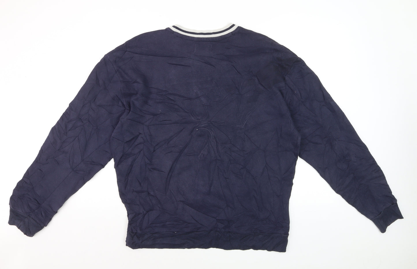 Hollister Men's Blue Logo Pullover Sweatshirt L Relaxed Fit