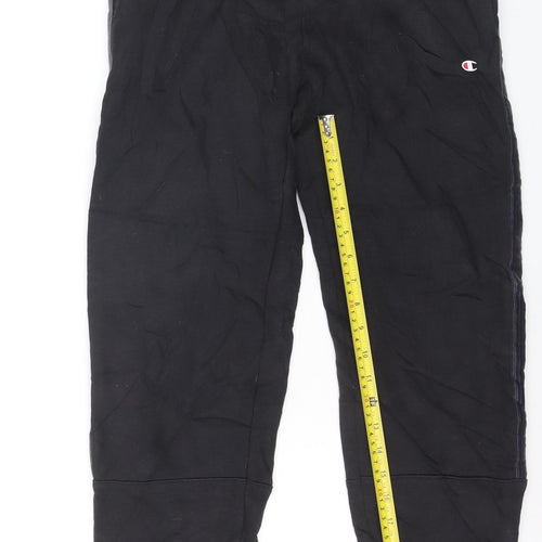 Champion Men's Black S Jogger Trousers Side Stripe Athleticwear