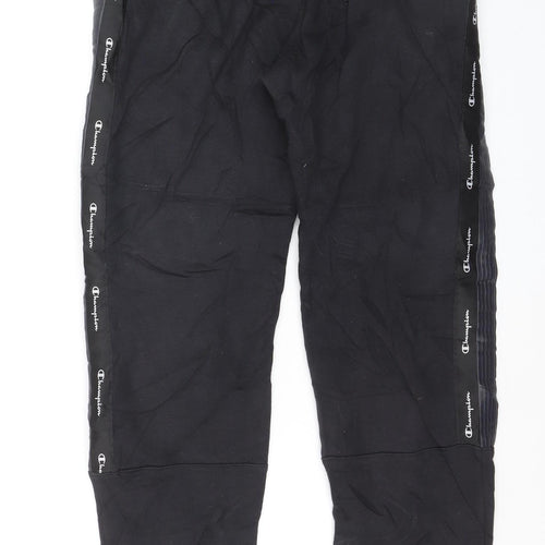 Champion Men's Black S Jogger Trousers Side Stripe Athleticwear