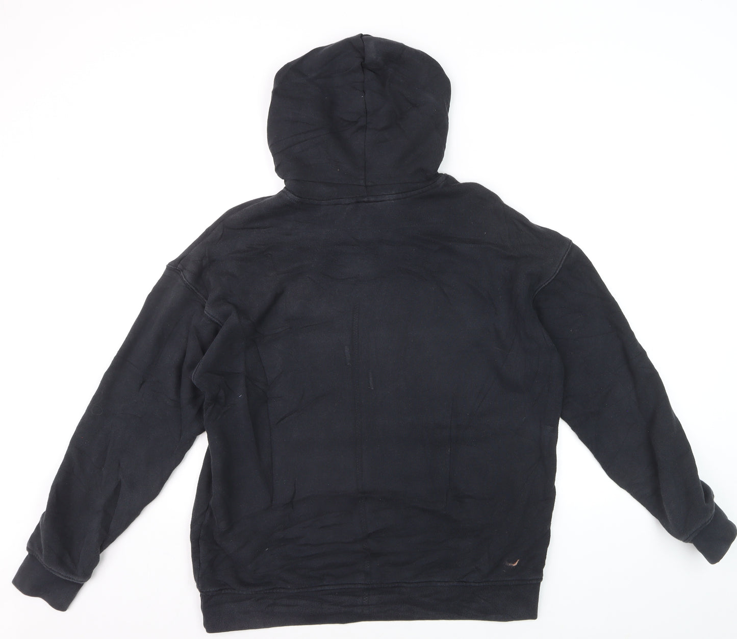 Adidas Mens Black XL Pullover Hoodie with Logo Graphic Print