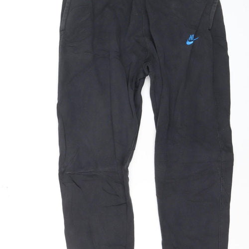 Nike Men's Black Fleece Jogger Trousers Size M Regular Fit