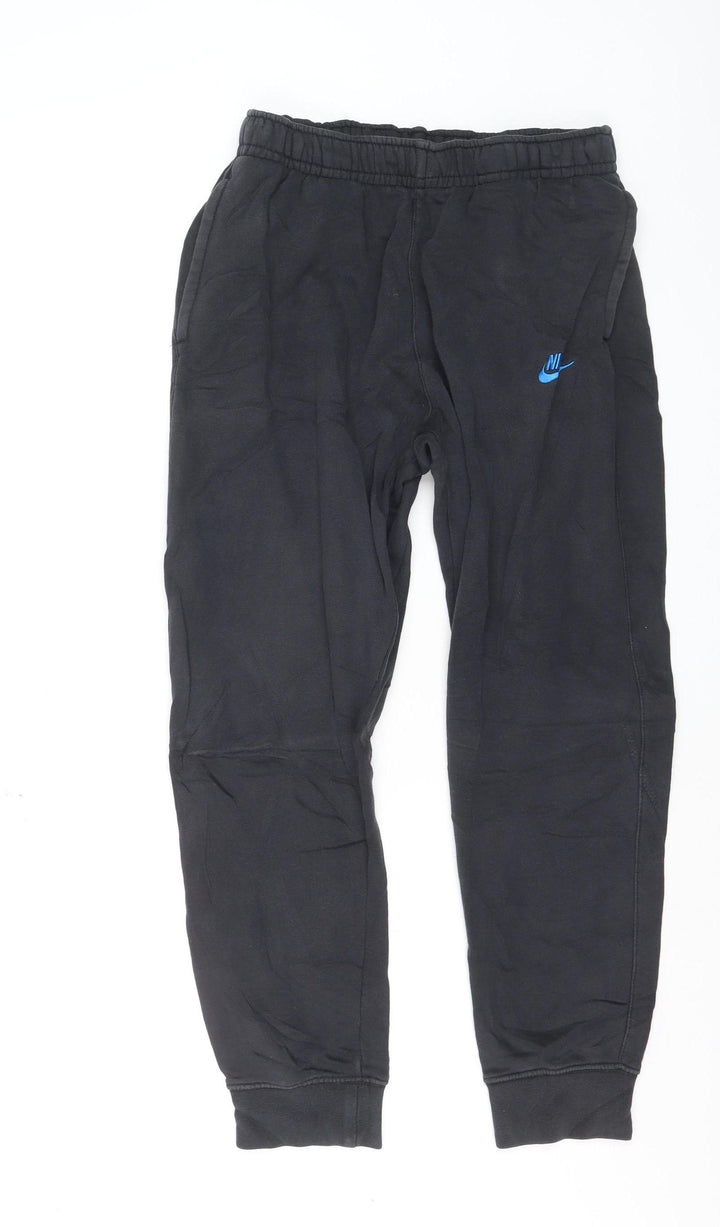Nike Men's Black Fleece Jogger Trousers Size M Regular Fit