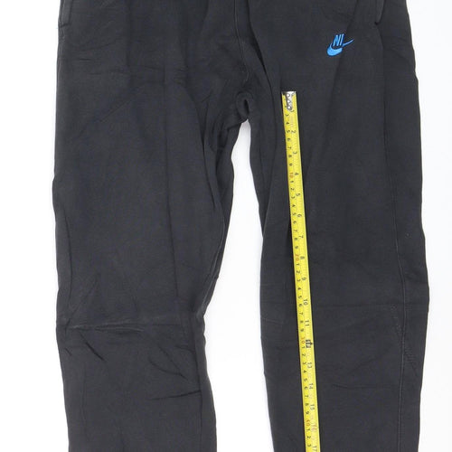 Nike Men's Black Fleece Jogger Trousers Size M Regular Fit