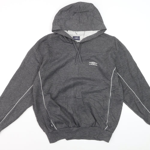 Umbro Men's Grey Pullover Hoodie Size M Sportswear