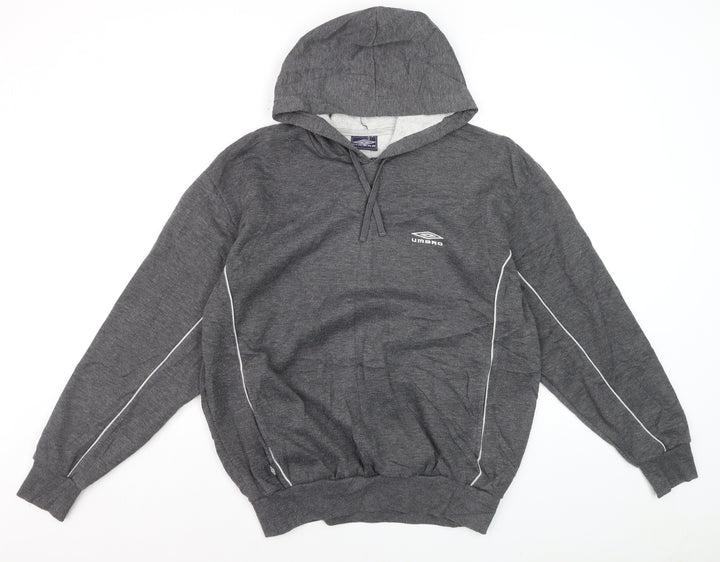 Umbro Men's Grey Pullover Hoodie Size M Sportswear