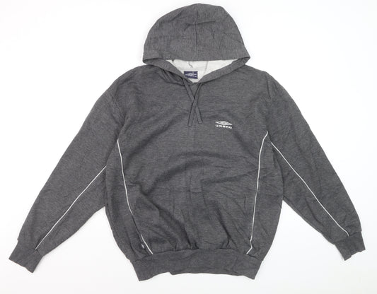 Umbro Men's Grey Pullover Hoodie Size M Sportswear