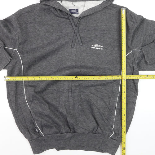 Umbro Men's Grey Pullover Hoodie Size M Sportswear