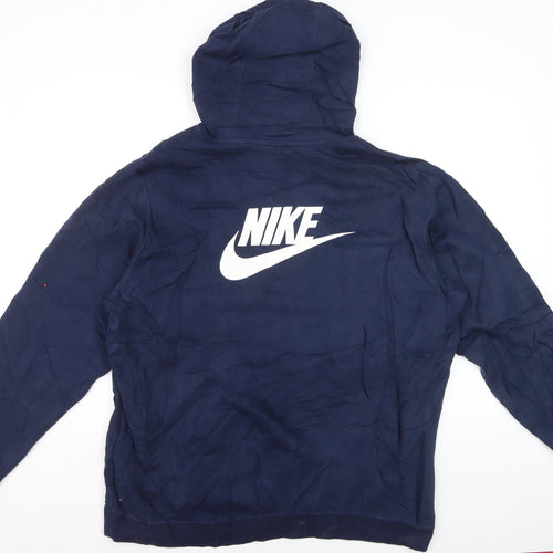 Nike x Stranger Things Men’s Blue Pullover Hoodie L Hawkins Phys Ed