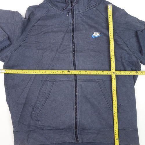 Nike Men's Blue Full Zip Hoodie XL Hooded Sweatshirt
