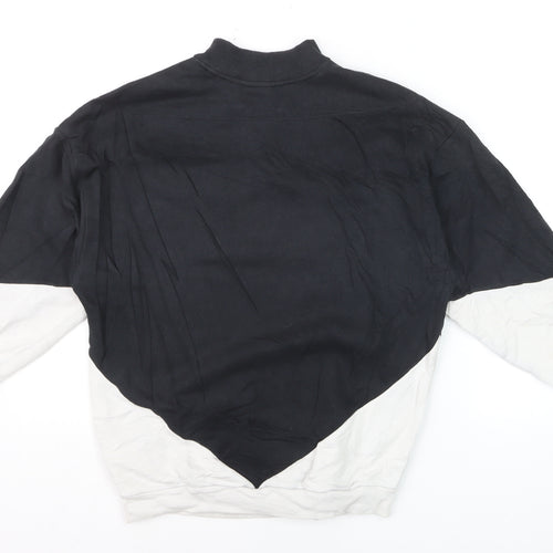 Adidas Women's Black White 1/4 Zip Colourblock Sweatshirt Size 6