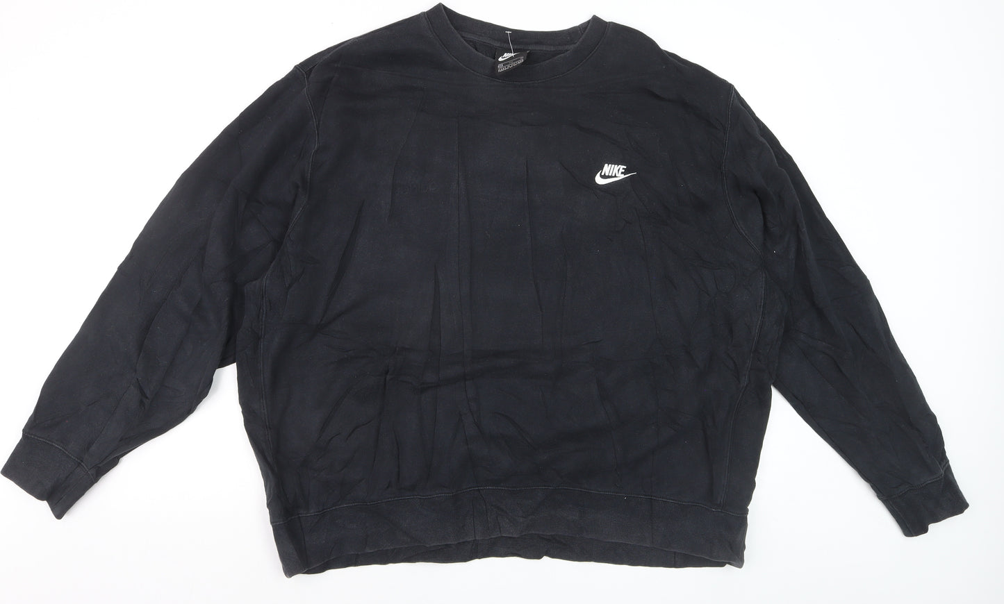 Nike Men's Black 2XL Pullover Crew Neck Fleece Sweatshirt