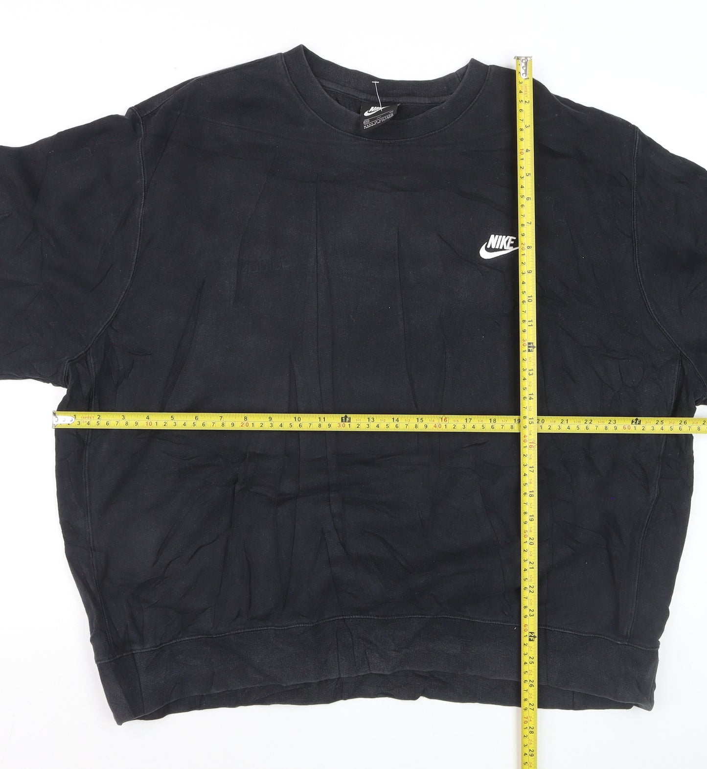 Nike Men's Black 2XL Pullover Crew Neck Fleece Sweatshirt