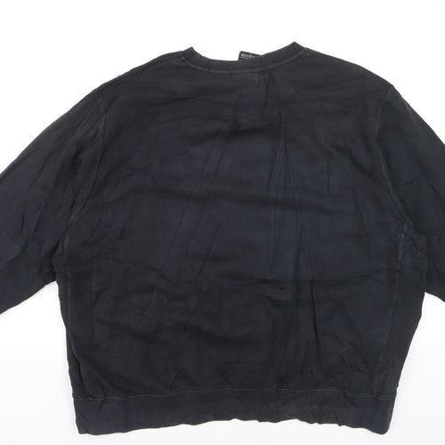 Nike Men's Black 2XL Pullover Crew Neck Fleece Sweatshirt
