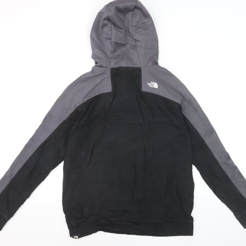 The North Face Boys Black & Grey XL Pullover Hoodie with Logo Print