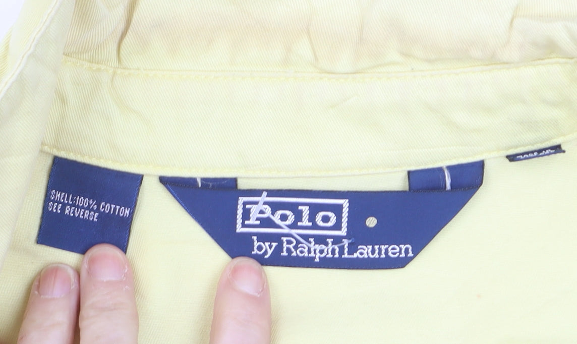 Ralph Lauren Men's Yellow Cotton Bomber Jacket L