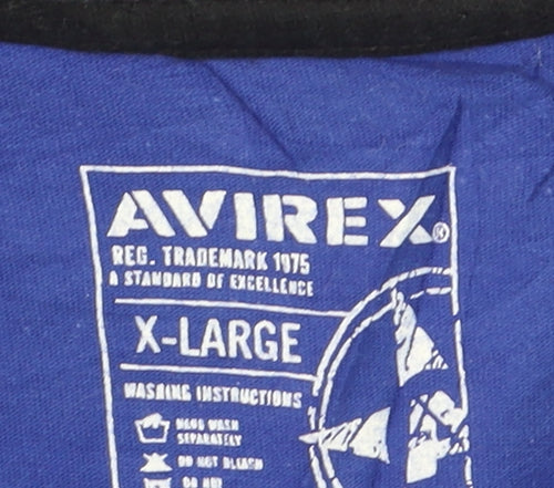 Avirex Men's Blue XL Biker Eagle Graphic Crew Neck T-Shirt