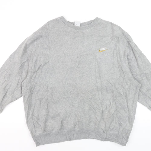 Nike Men's Grey XL Classic Crew Neck Pullover Sweatshirt