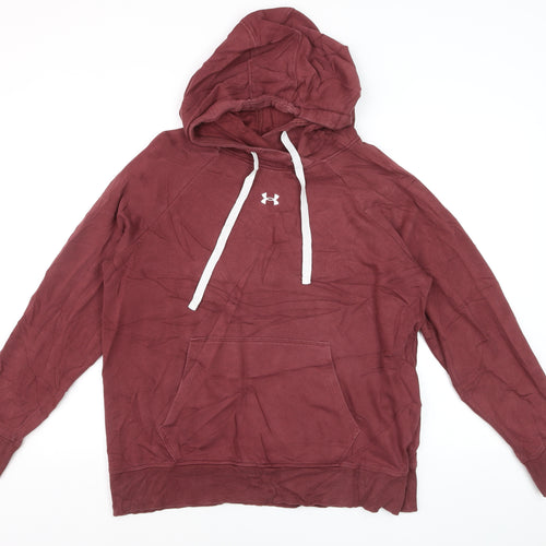 Under Armour Men's Red Pullover Hoodie Size L Relaxed Fit