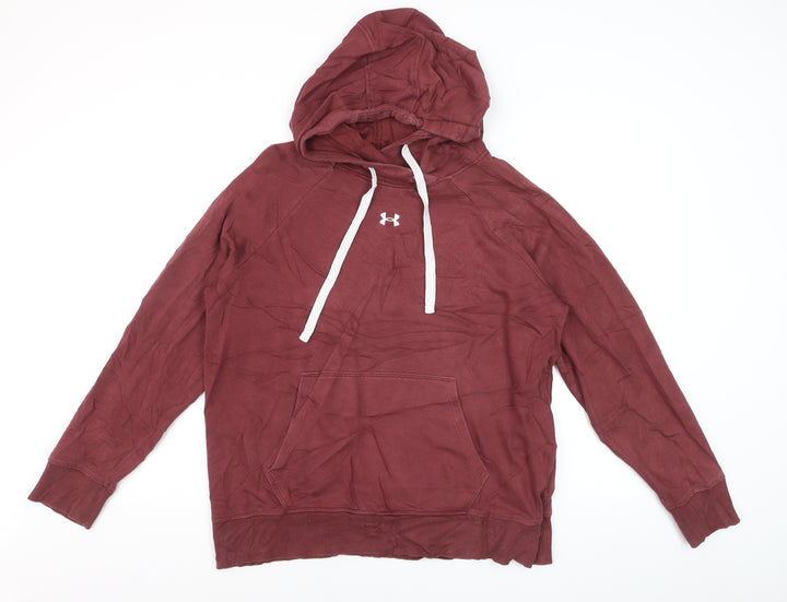 Under Armour Men's Red Pullover Hoodie Size L Relaxed Fit