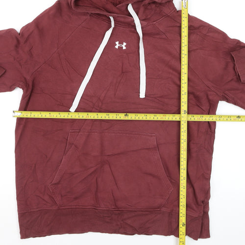 Under Armour Men's Red Pullover Hoodie Size L Relaxed Fit