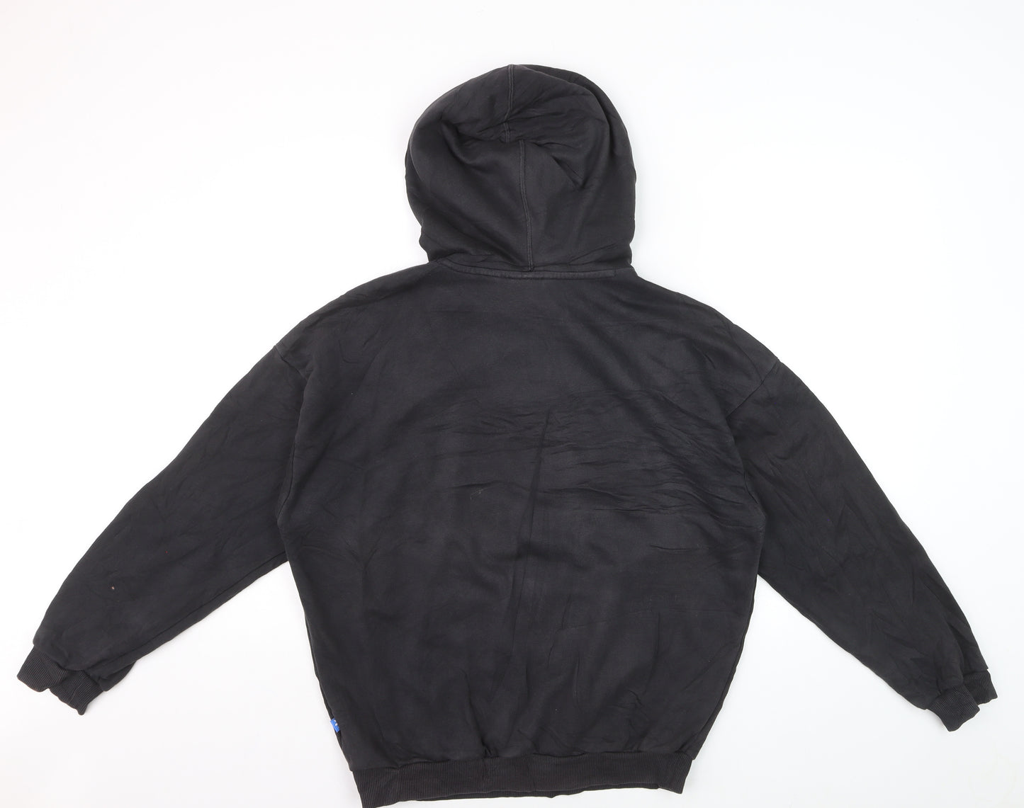 Adidas Women Black Trefoil Pullover Hoodie Size 10 Cotton Blend
