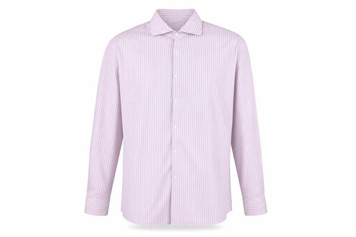 Hugo Boss Men's Multicoloured Slim Fit Striped Dress Shirt 17.5in
