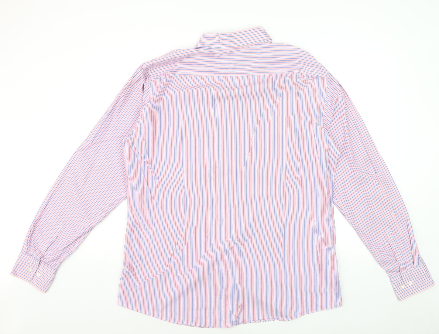 Hugo Boss Men's Multicoloured Slim Fit Striped Dress Shirt 17.5in