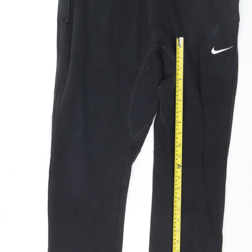 Nike Men's Black Jogger Trousers L Fleece Regular Fit Activewear