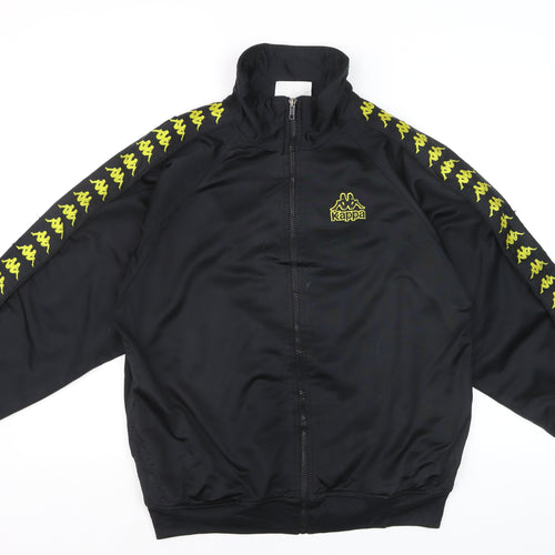 Kappa Men's Black Medium Track Jacket Full Zip Sportswear