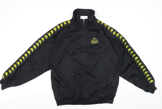 Kappa Men's Black Medium Track Jacket Full Zip Sportswear