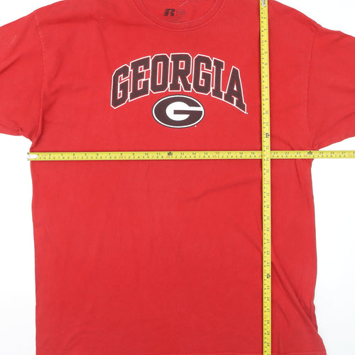 Russell Athletic Men's Red Georgia 2XL Graphic Print T-Shirt